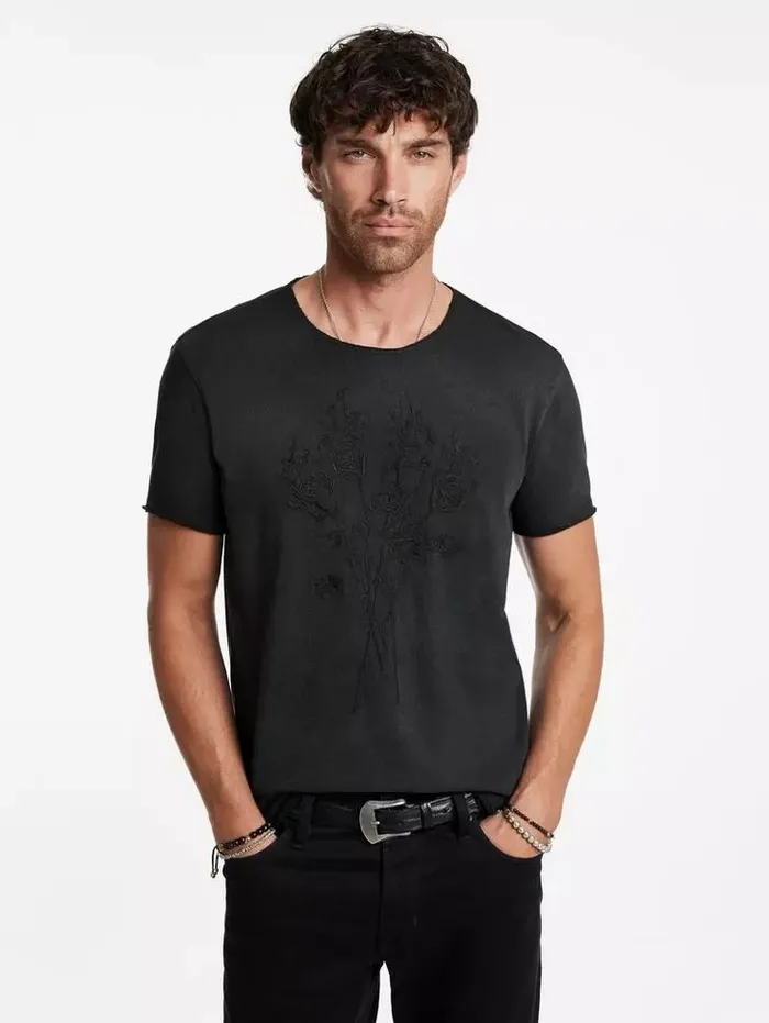 Unisex ROSES TEE Black John Varvatos Graphic Tees