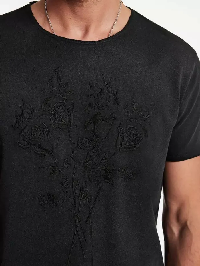 Unisex ROSES TEE Black John Varvatos Graphic Tees