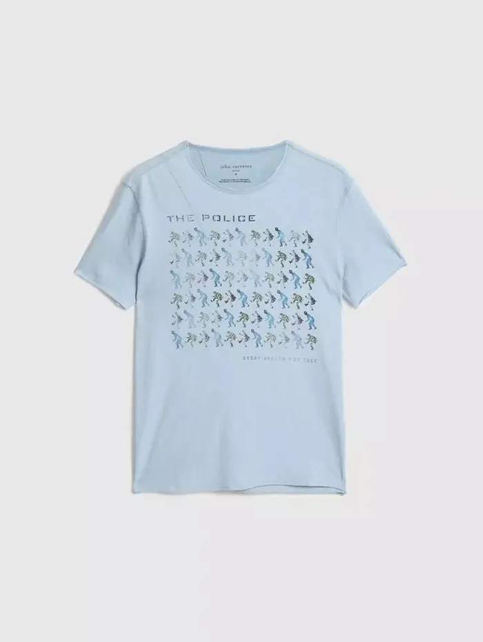 Unisex THE POLICE BAND TEE Cement Wht John Varvatos Graphic Tees