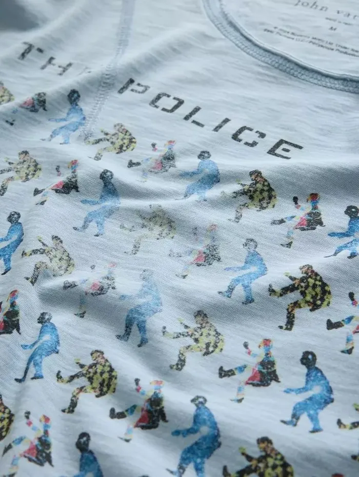 Unisex THE POLICE BAND TEE Cement Wht John Varvatos Graphic Tees