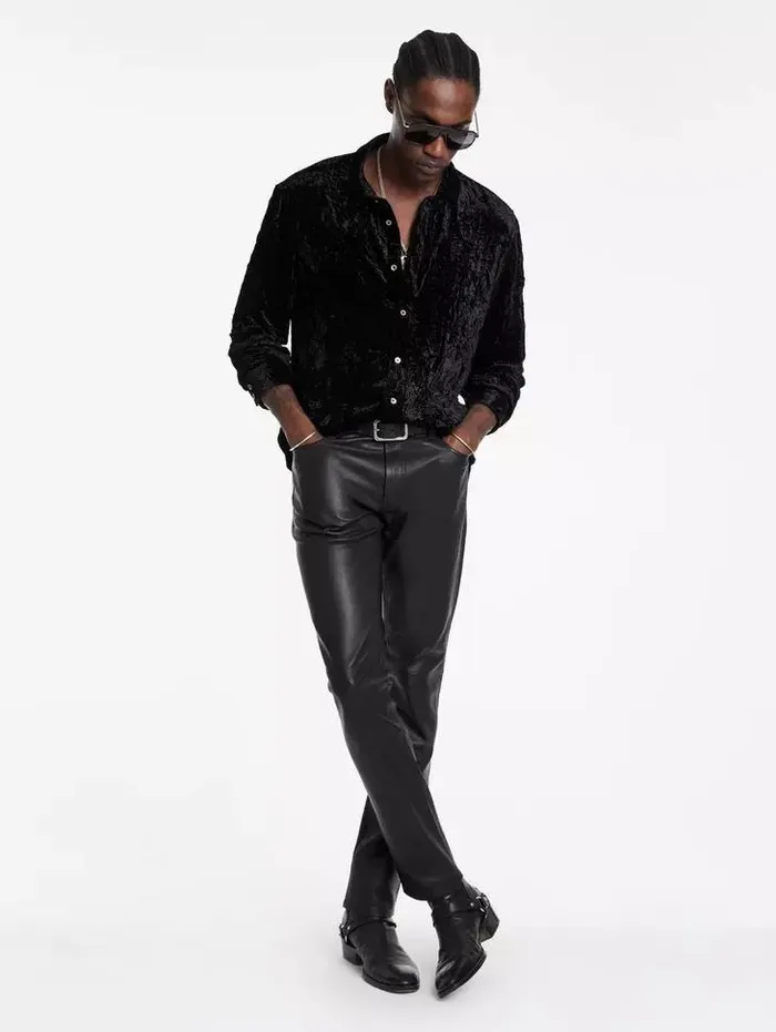 Unisex THE ROCKER LEATHER PANTS Black John Varvatos Pants