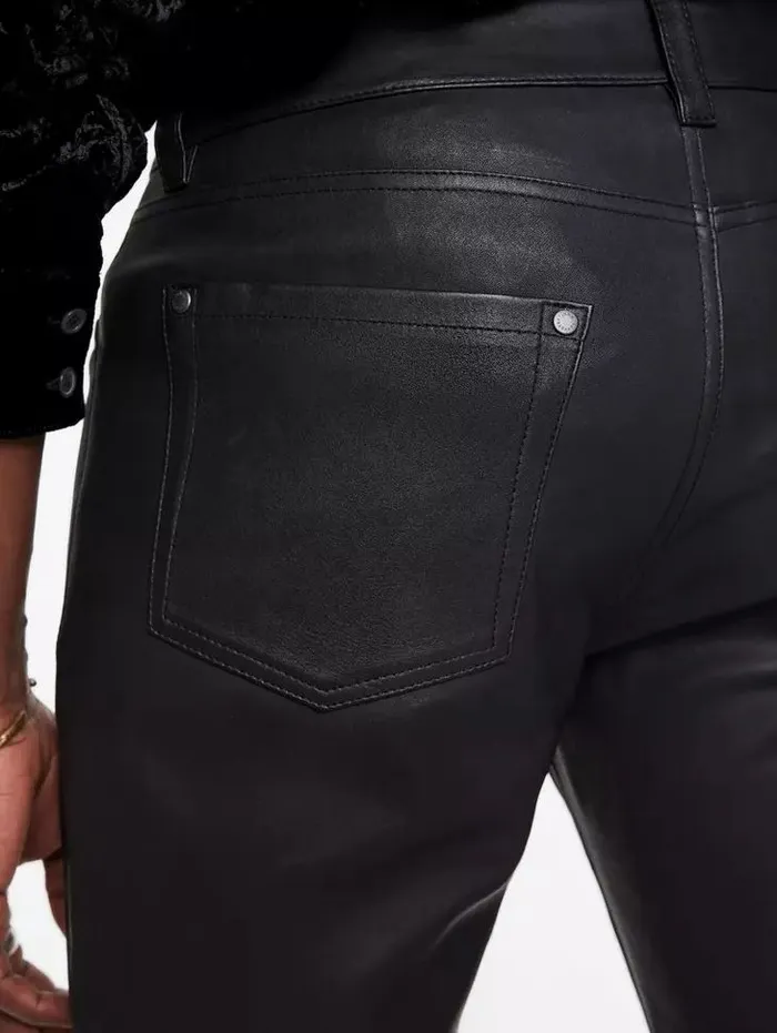 Unisex THE ROCKER LEATHER PANTS Black John Varvatos Pants