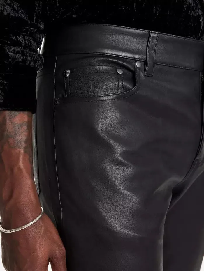 Unisex THE ROCKER LEATHER PANTS Black John Varvatos Pants