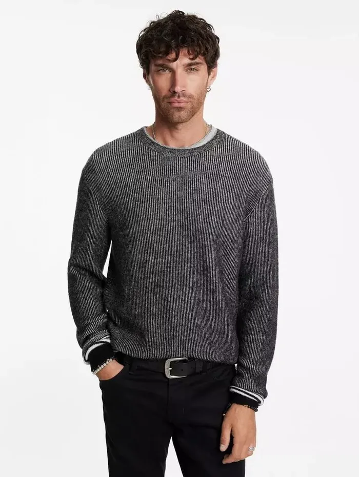 Unisex TOMAR CREW Blackwhite John Varvatos Sweaters