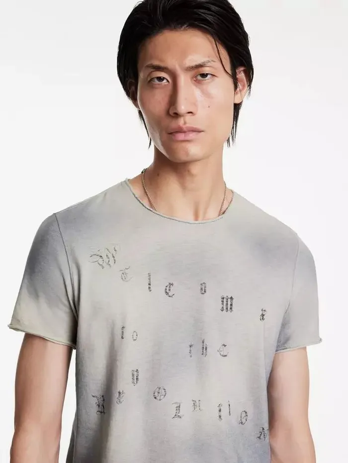Unisex WELCOME TO THE REVOLUTION TEE Tea Stain John Varvatos Graphic Tees