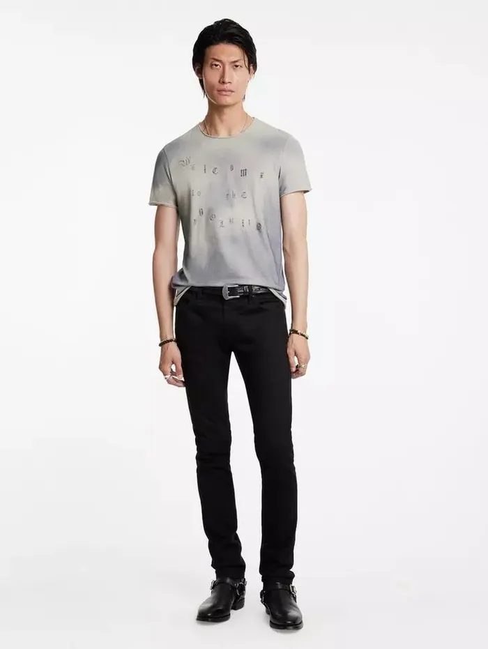 Unisex WELCOME TO THE REVOLUTION TEE Tea Stain John Varvatos Graphic Tees