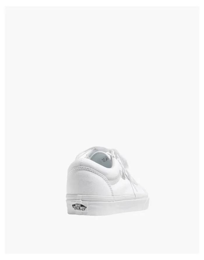 Vans Unisex Old Skool Lace Up Sneakers In Canvas And Suede True White Women Madewell Sneakers