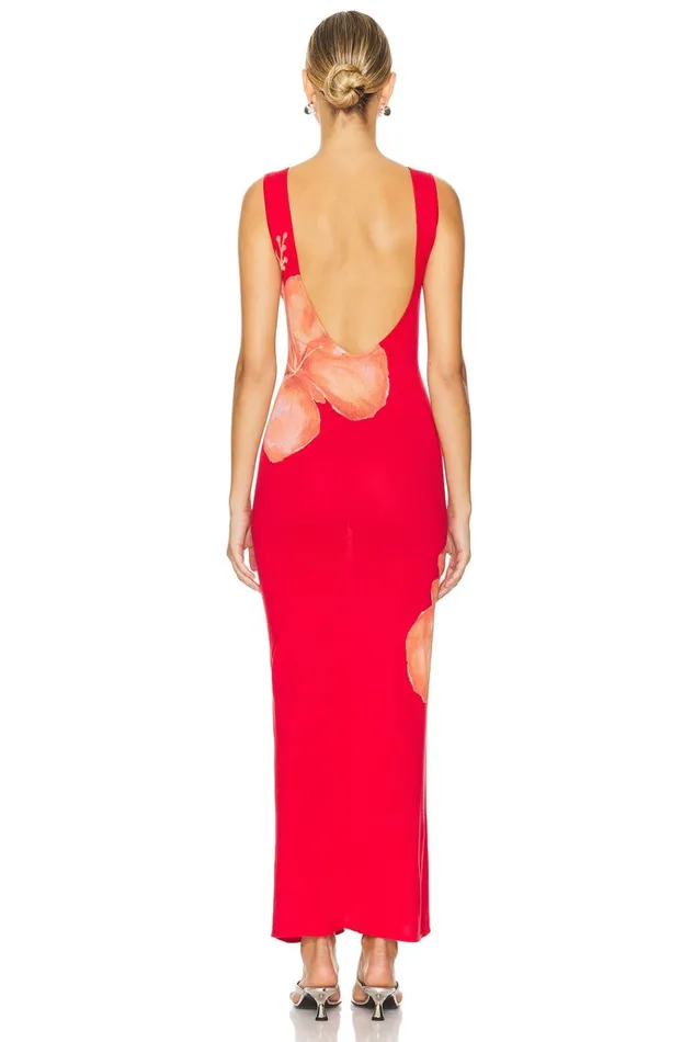 Vicenta Maxi Dress Red and Orange Multi Women Lovers Friends Dresses