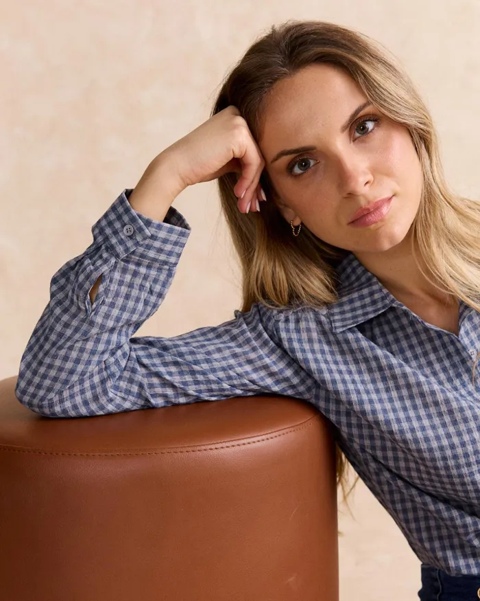 Vichy Eda Shirt Denim Women Polin Et Moi Blouses And Shirts