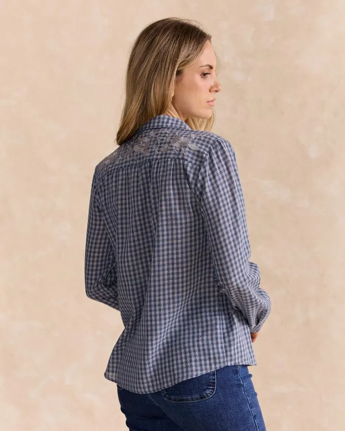 Vichy Eda Shirt Denim Women Polin Et Moi Blouses And Shirts