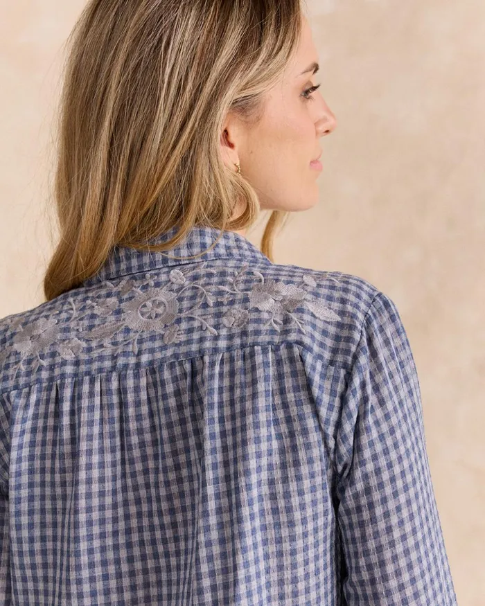 Vichy Eda Shirt Denim Women Polin Et Moi Blouses And Shirts