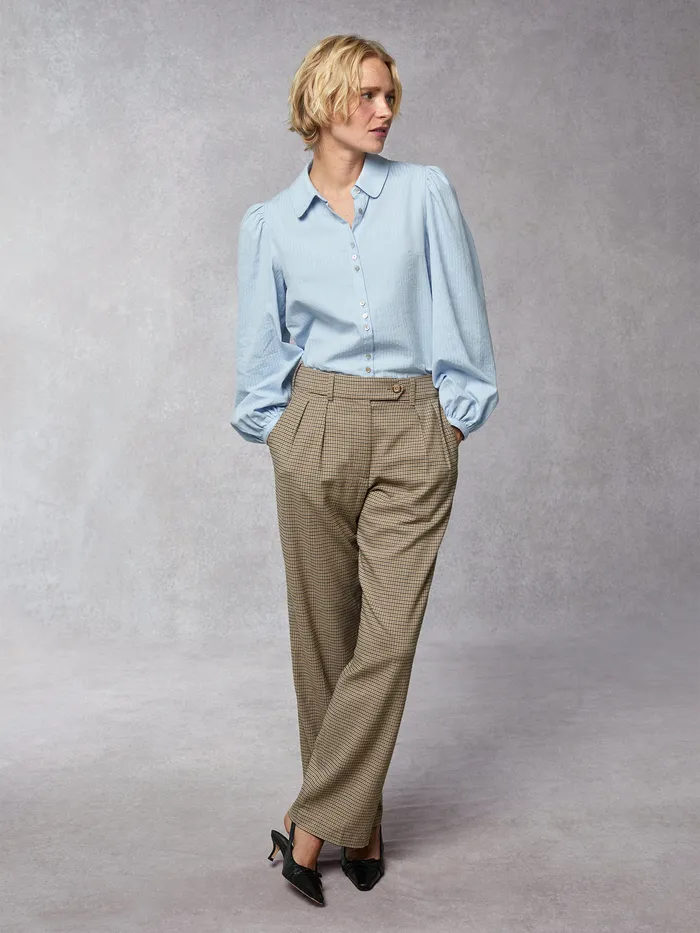 Victor Pants Mini Carreaux Beige Pants Rouje Women