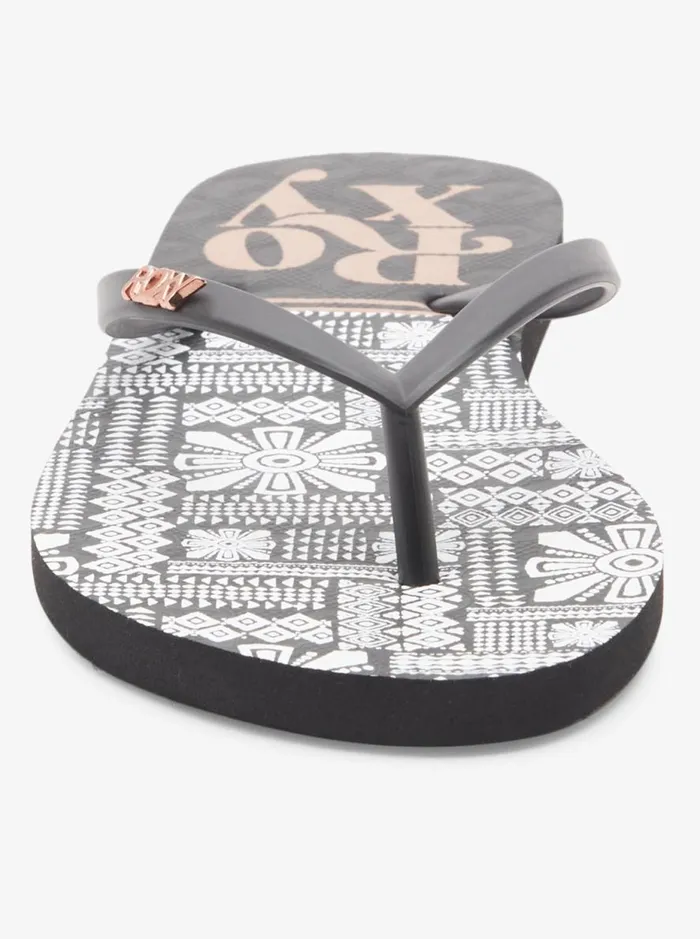 Viva Stamp 8211 FlipFlops Armorwhiteblack Women Roxy Shoes