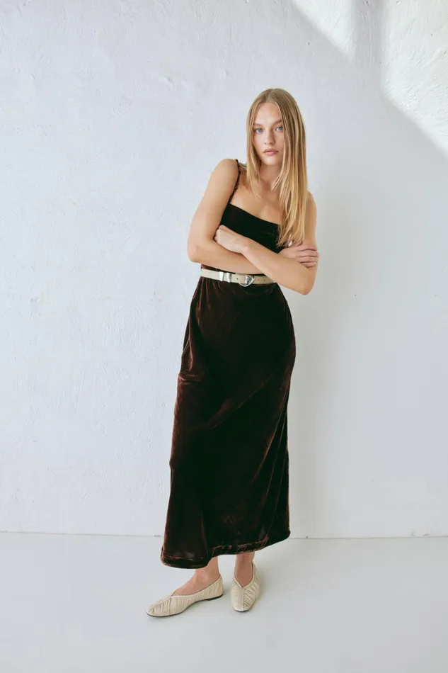VRG GRL MidiMaxi Dresses Women Jade Midi Dress Coffee VRG GRL MidiMaxi Dresses Women Jade Midi Dress Coffee