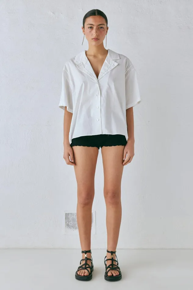 VRG GRL Short Sleeve Women Cecile Shirt White
