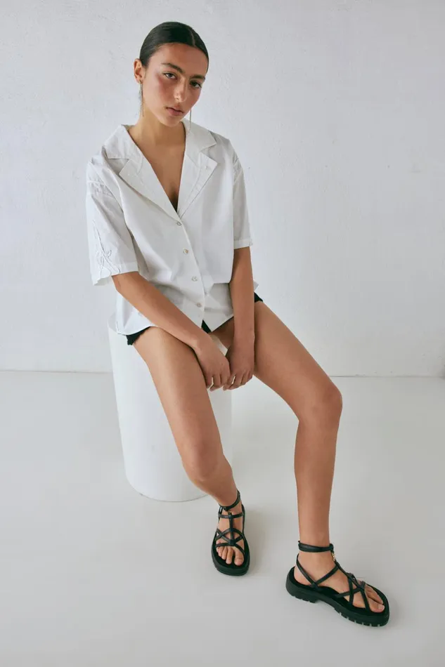 VRG GRL Short Sleeve Women Cecile Shirt White VRG GRL Short Sleeve Women Cecile Shirt White