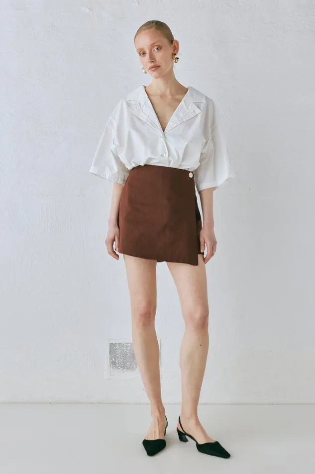 VRG GRL Shorts Women Cove Skort Chocolate VRG GRL Shorts Women Cove Skort Chocolate