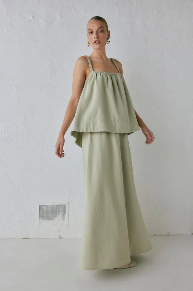 VRG GRL Sleeveless Women Etta Top Sage