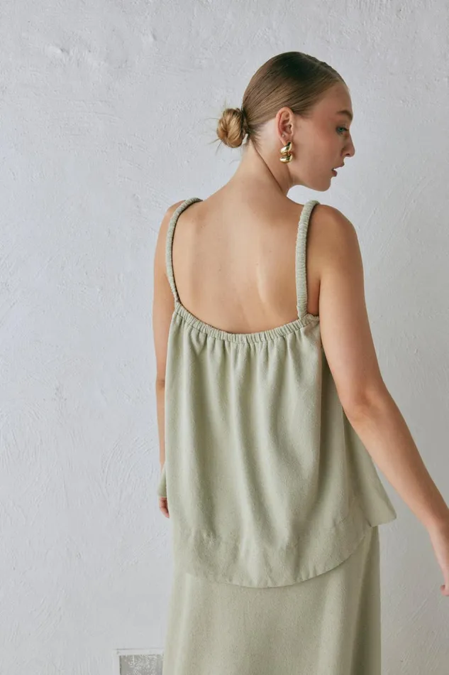 VRG GRL Sleeveless Women Etta Top Sage