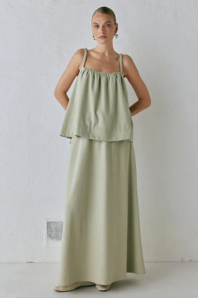 VRG GRL Sleeveless Women Etta Top Sage