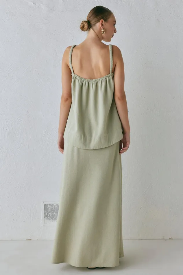 VRG GRL Sleeveless Women Etta Top Sage
