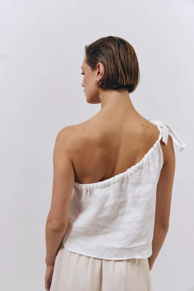VRG GRL Sleeveless Women Slow Living Linen Top White VRG GRL Sleeveless Women Slow Living Linen Top White