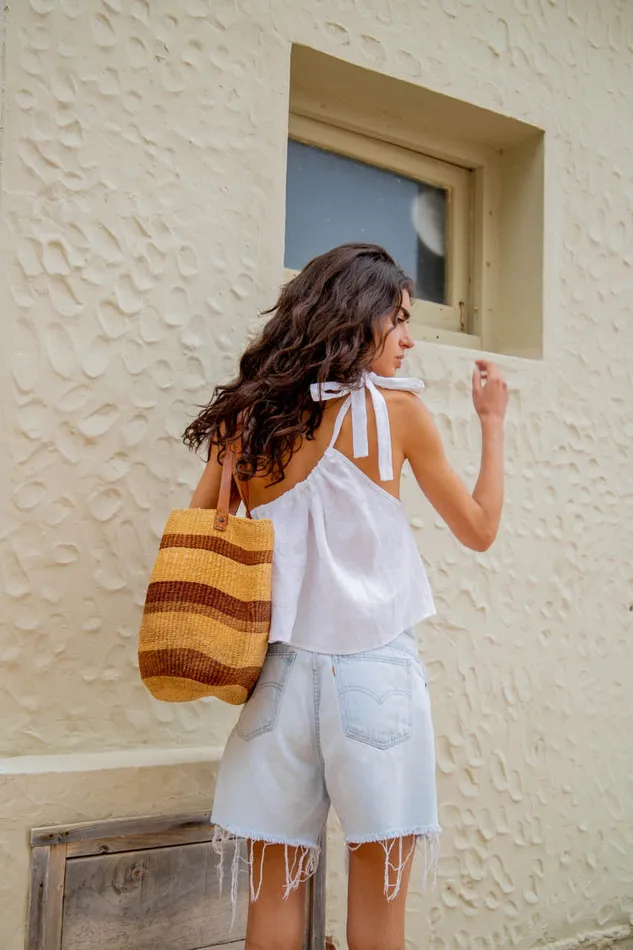 VRG GRL Sleeveless Women Slow Living Linen Top White VRG GRL Sleeveless Women Slow Living Linen Top White