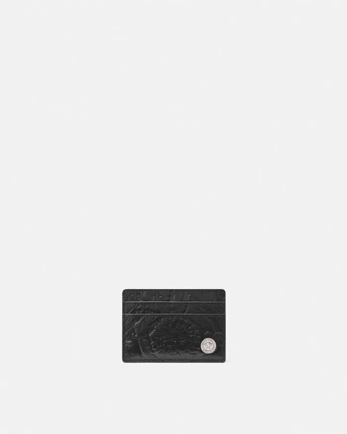 Wallets Men Versace Medusa Biggie Barocco Cardholder Black