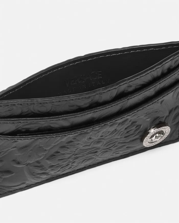 Wallets Men Versace Medusa Biggie Barocco Cardholder Black