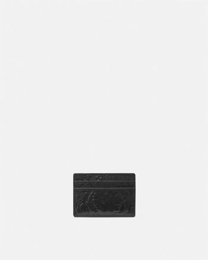 Wallets Men Versace Medusa Biggie Barocco Cardholder Black