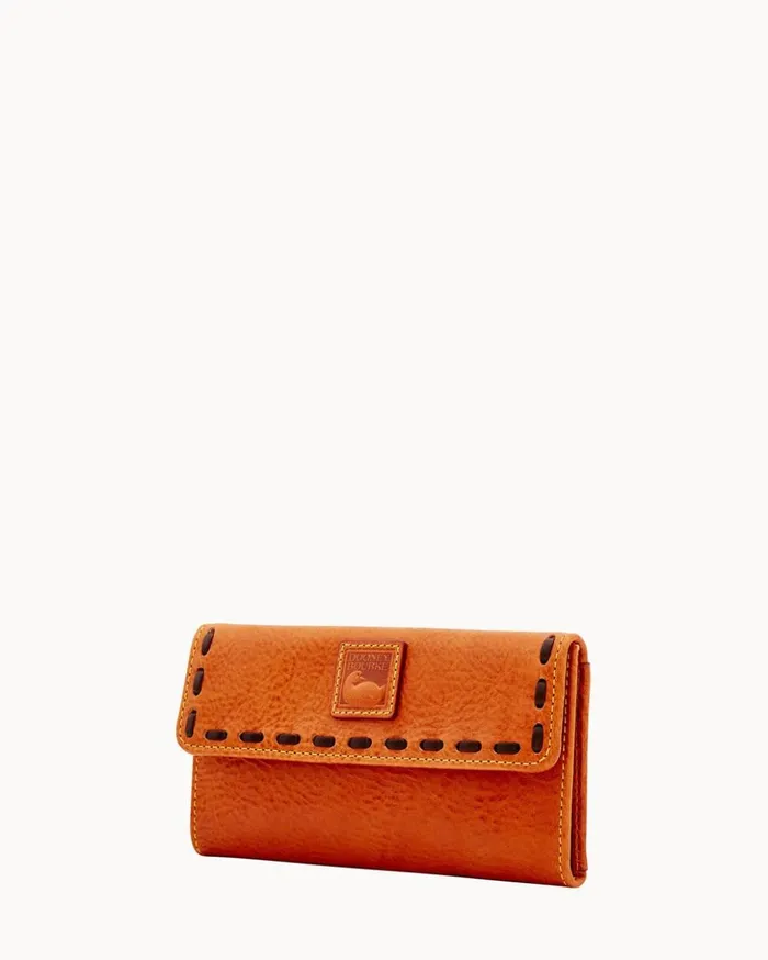 Wallets Women Dooney and Bourke Florentine Continental Clutch Natural