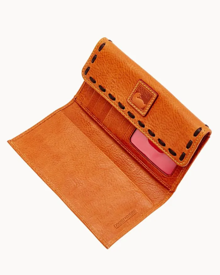 Wallets Women Dooney and Bourke Florentine Continental Clutch Natural