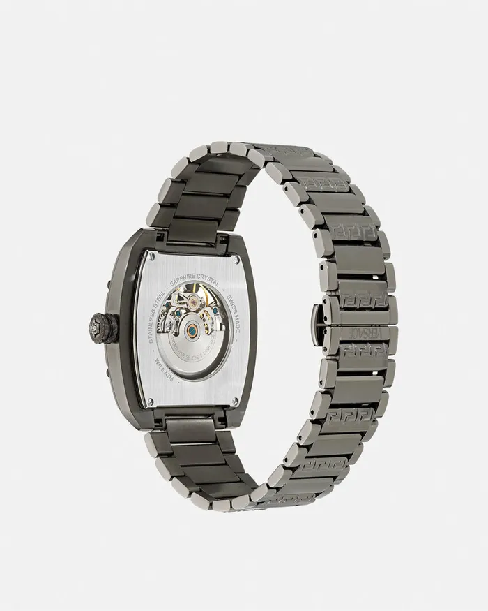 Watches Men Versace Dominus Skeleton Watch Black