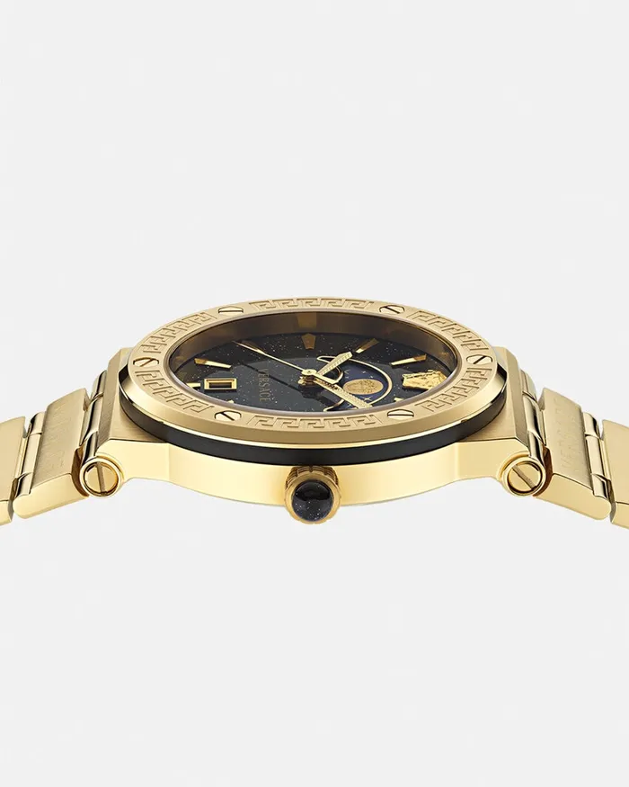 Watches Women Versace Greca Logo Moonphase Watch Pnul
