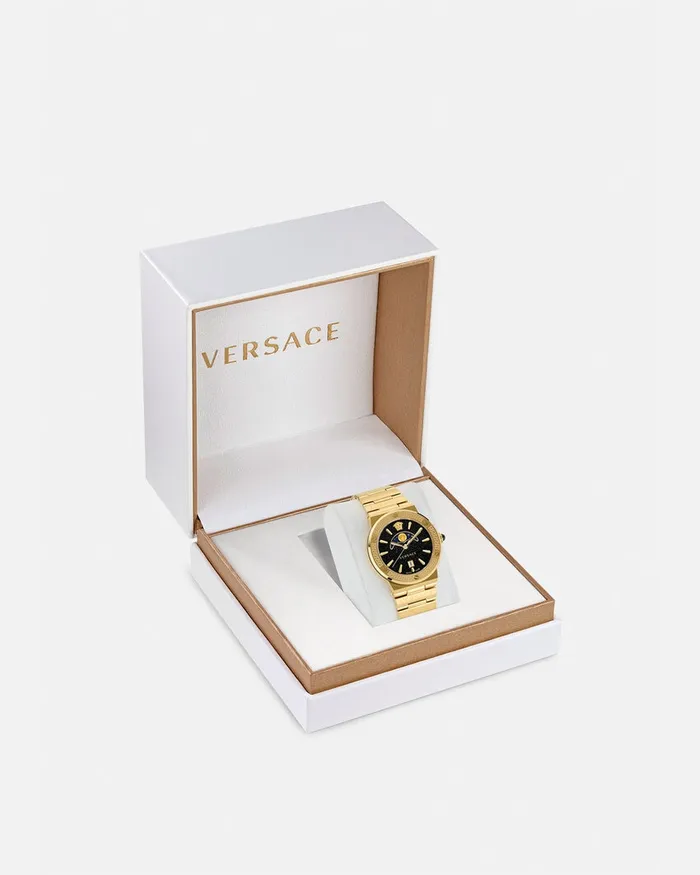 Watches Women Versace Greca Logo Moonphase Watch Pnul