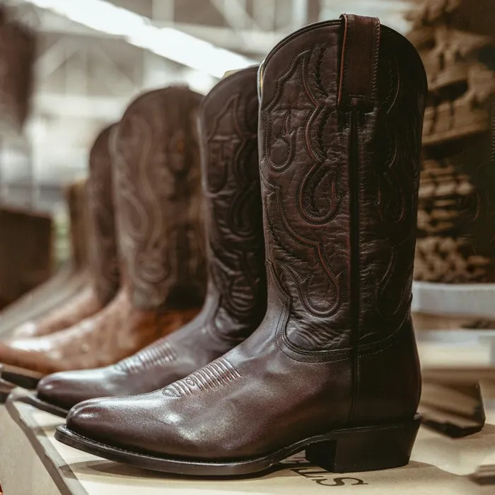 Western Men Stetson Carlisle Western Boots Burnished Brown