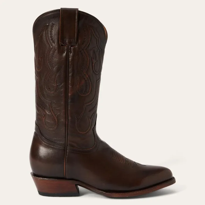 Western Men Stetson Carlisle Western Boots Burnished Brown