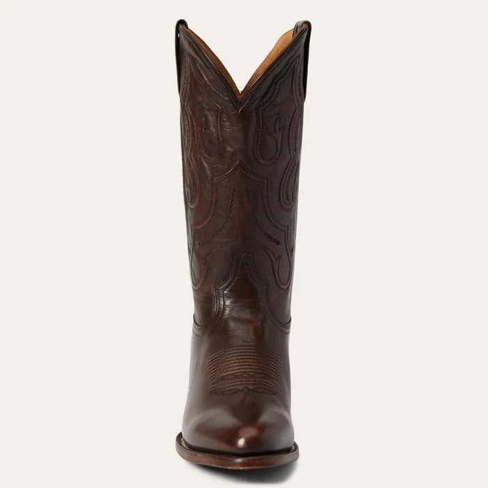 Western Men Stetson Carlisle Western Boots Burnished Brown