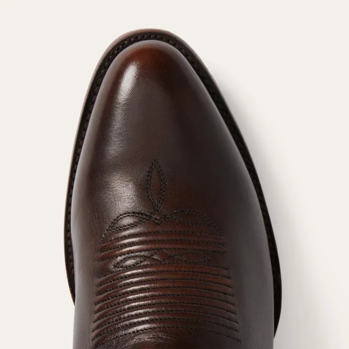 Western Men Stetson Carlisle Western Boots Burnished Brown