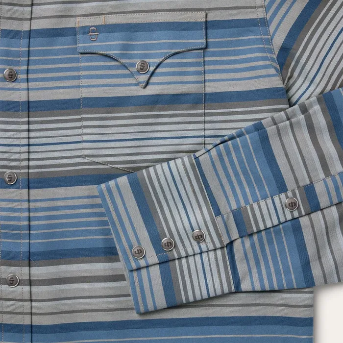 Western Shirts Men Stetson Serape Stripe Western Shirt Blue