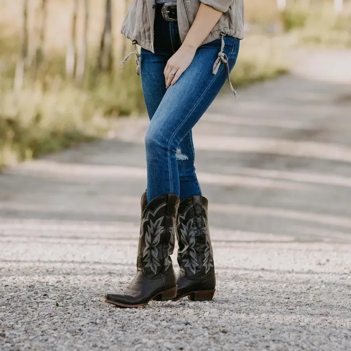 Western Women Stetson Casey Boots Black