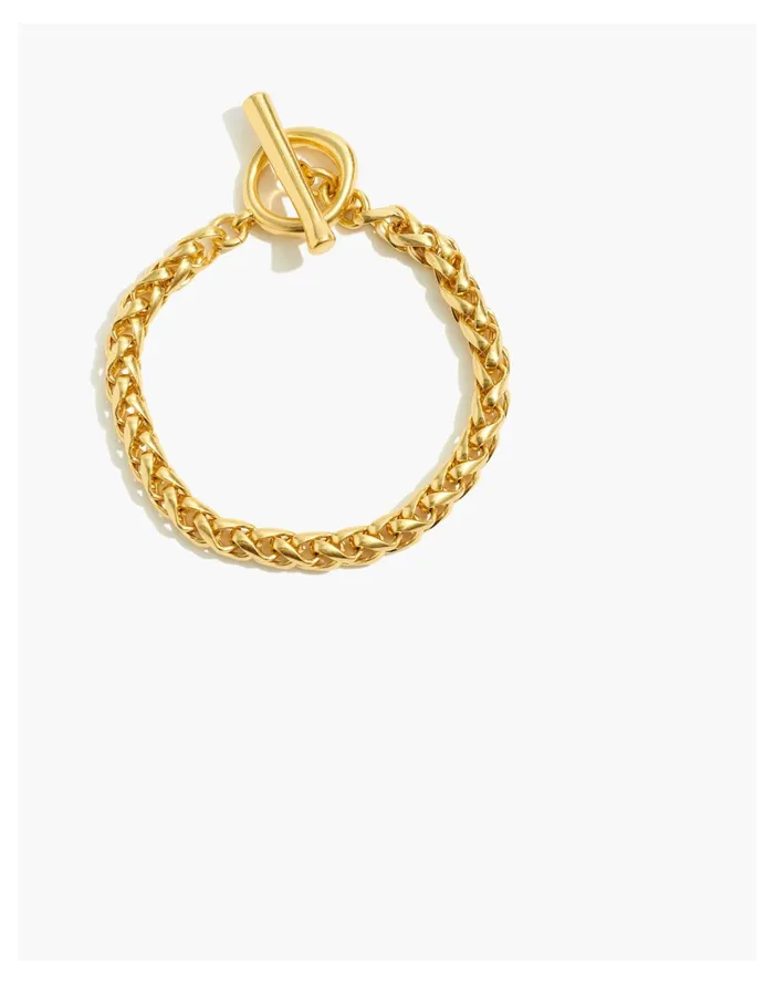 Wheatberry Chain Toggle Bracelet Vintage Gold Women Madewell Bracelets