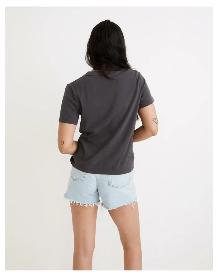 White Sands Softfade Cotton Oversized Tee Coal Women Madewell Tees White Sands Softfade Cotton Oversized Tee Coal Women Madewell Tees