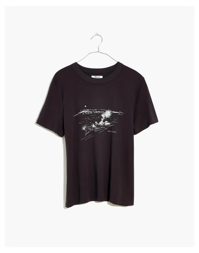 White Sands Softfade Cotton Oversized Tee Coal Women Madewell Tees White Sands Softfade Cotton Oversized Tee Coal Women Madewell Tees