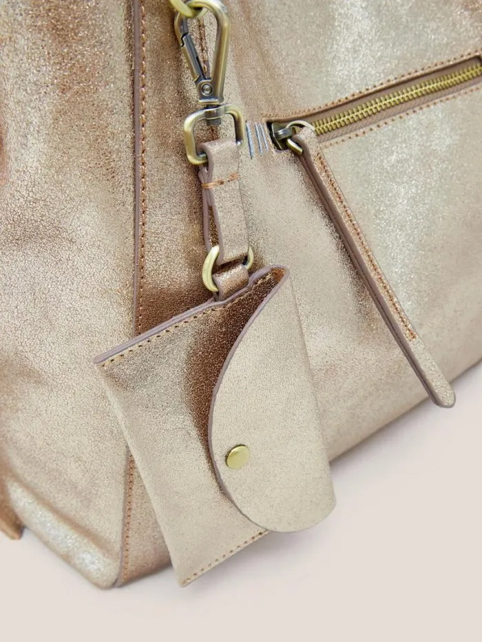 White Stuff Bags and Purses Hannah Tote Gold Tone Metallic 8211 Women White Stuff Bags and Purses Hannah Tote Gold Tone Metallic 8211 Women