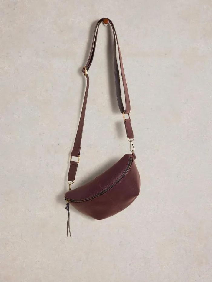 White Stuff Bags and Purses Mini Sebby Leather Sling Bag Dk Plum 8211 Women