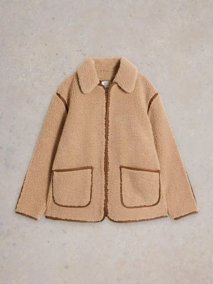 White Stuff Coats and Jackets Elm Borg Jacket Natural Multi 8211 Women White Stuff Coats and Jackets Elm Borg Jacket Natural Multi 8211 Women