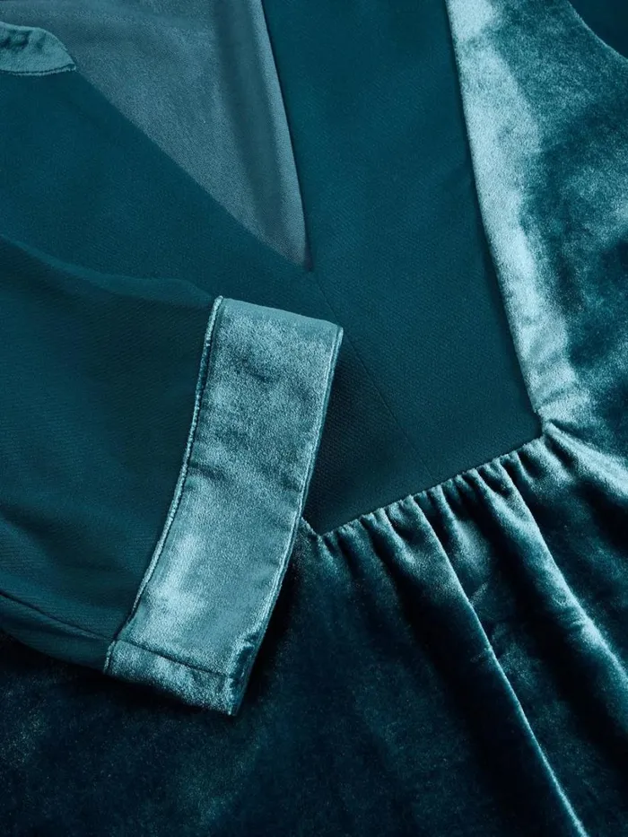 White Stuff Dresses Ash Velvet Mix Dress Dk Teal 8211 Women