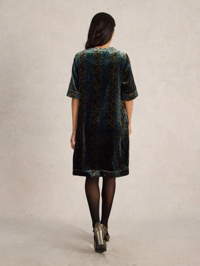 White Stuff Dresses Ash Velvet Mix Dress Teal Print 8211 Women White Stuff Dresses Ash Velvet Mix Dress Teal Print 8211 Women