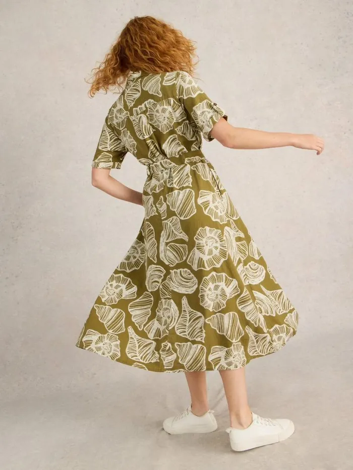 White Stuff Dresses Tiff Linen Blend Shirt Dress Green Print 8211 Women White Stuff Dresses Tiff Linen Blend Shirt Dress Green Print 8211 Women